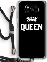 Case Company® - Poco X3 Pro hoesje met Koord - Queen zwart - Telefoonhoesje met Zwart Koord - Bescherming aan alle Kanten en Over de Schermrand