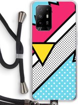 Case Company® - Oppo A94 5G hoesje met Koord - Pop Art #3 - Telefoonhoesje met Zwart Koord - Bescherming aan alle Kanten en Over de Schermrand