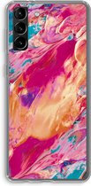 Case Company® - Samsung Galaxy S21 Plus hoesje - Pastel Echoes - Soft Cover Telefoonhoesje - Bescherming aan alle Kanten en Schermrand