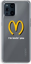 Case Company® - OPPO Find X3 Pro hoesje - I'm lovin' you - Soft Cover Telefoonhoesje - Bescherming aan alle Kanten en Schermrand