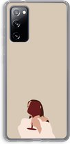 Case Company® - Samsung Galaxy S20 FE / S20 FE 5G hoesje - I drink wine - Soft Cover Telefoonhoesje - Bescherming aan alle Kanten en Schermrand