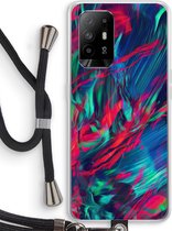 Case Company® - Oppo A94 5G hoesje met Koord - Pilgrims Of The Sea - Telefoonhoesje met Zwart Koord - Bescherming aan alle Kanten en Over de Schermrand