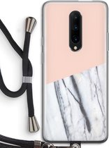 Case Company® - OnePlus 7 Pro hoesje met Koord - A touch of peach - Telefoonhoesje met Zwart Koord - Bescherming aan alle Kanten en Over de Schermrand