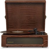 Crosley Voyager Portable Retro Platenspeler - Brown Croc - Bluetooth In/Out