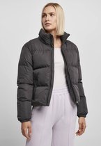 Urban Classics Gewatteerd jack -L- Ladies Short Peached Puffer Jacket black Zwart