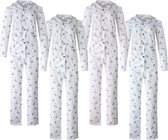 Dames pyjama Fine woman katoen en polyester gebloemd paars XL