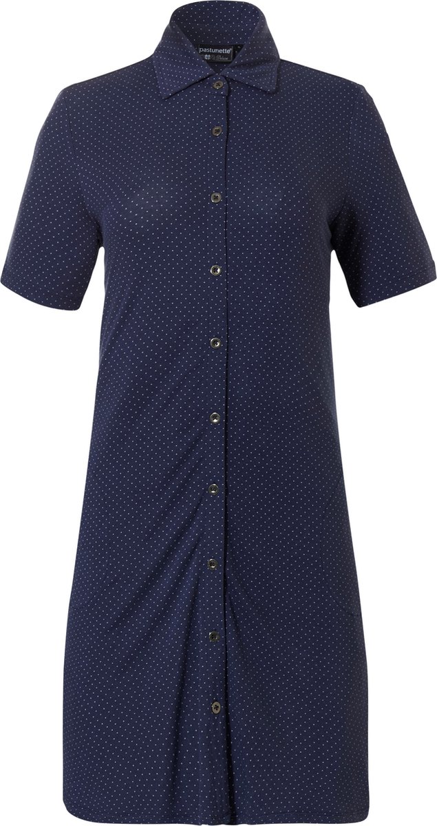 Nachthemd Pastunette - Luxe Doorknoop - Blauw - Viscose - Maat S