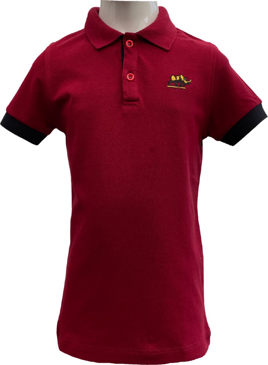 KAET - Polo - T-shirt- Jongens - Mini (128/134) - Bordeaux-donkerblauw
