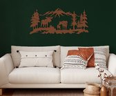 Wanddecoratie |Eland /Moose | Metal - Wall Art | Muurdecoratie | Woonkamer |Bronze| 100x44cm