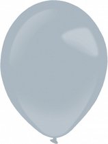 ballonnen 28 cm latex grijs 50 stuks