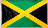 Senvi Printwear - Drapeau Jamaïque - Grand drapeau Jamaïque - Fabriqué en 100% polyester - Résistant aux UV et aux intempéries - Avec Mastrand renforcé - Yeux en Messing - 90x150 CM - Conditions de travail Fair
