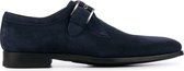 Magnanni Instappers Heren - Gespschoenen / Herenschoenen - Suède - 16618 - Blauw combi - Maat 40