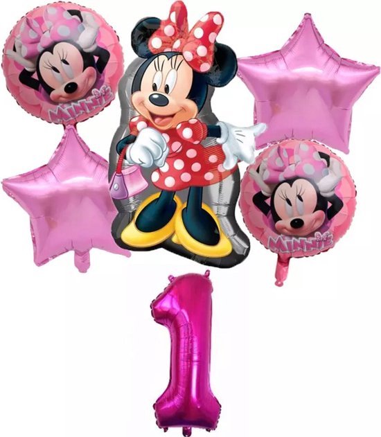6 Stuks Disney Mickey Minnie Ballon Set Verjaardagsfeestje Decoraties Baby Shower 32Inch Nummer
