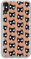 Case Company® - iPhone XS hoesje - Kat - Soft Cover Telefoonhoesje - Bescherming aan alle Kanten en Schermrand