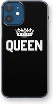 Case Company® - iPhone 12 mini hoesje - Queen zwart - Soft Cover Telefoonhoesje - Bescherming aan alle Kanten en Schermrand