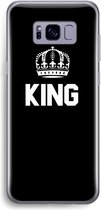 Case Company® - Samsung Galaxy S8 Plus hoesje - King zwart - Soft Cover Telefoonhoesje - Bescherming aan alle Kanten en Schermrand