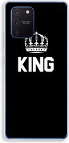 Case Company® - Samsung Galaxy Note 10 Lite hoesje - King zwart - Soft Cover Telefoonhoesje - Bescherming aan alle Kanten en Schermrand