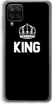 Case Company® - Samsung Galaxy A12 hoesje - King zwart - Soft Cover Telefoonhoesje - Bescherming aan alle Kanten en Schermrand