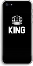 Case Company® - iPhone 5 / 5S / SE (2016) hoesje - King zwart - Soft Cover Telefoonhoesje - Bescherming aan alle Kanten en Schermrand