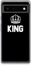 Case Company® - Google Pixel 6 hoesje - King zwart - Soft Cover Telefoonhoesje - Bescherming aan alle Kanten en Schermrand