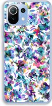 Case Company® - Xiaomi Mi 11 Lite hoesje - Hibiscus Flowers - Soft Cover Telefoonhoesje - Bescherming aan alle Kanten en Schermrand