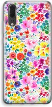 Case Company® - Huawei P20 hoesje - Little Flowers - Soft Cover Telefoonhoesje - Bescherming aan alle Kanten en Schermrand