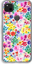 Case Company® - Google Pixel 4a hoesje - Little Flowers - Soft Cover Telefoonhoesje - Bescherming aan alle Kanten en Schermrand