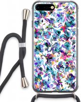 Case Company® - iPhone 7 PLUS hoesje met Koord - Hibiscus Flowers - Telefoonhoesje met Zwart Koord - Extra Bescherming aan alle Kanten en Over de Schermrand