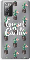 Case Company® - Samsung Galaxy Note 20 / Note 20 5G hoesje - Cactus quote - Soft Cover Telefoonhoesje - Bescherming aan alle Kanten en Schermrand