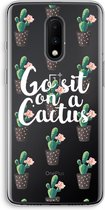 Case Company® - OnePlus 7 hoesje - Cactus quote - Soft Cover Telefoonhoesje - Bescherming aan alle Kanten en Schermrand