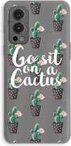 Case Company® - OnePlus Nord 2 5G hoesje - Cactus quote - Soft Cover Telefoonhoesje - Bescherming aan alle Kanten en Schermrand