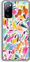 Case Company® - Samsung Galaxy S20 FE / S20 FE 5G hoesje - Watercolor Brushstrokes - Soft Cover Telefoonhoesje - Bescherming aan alle Kanten en Schermrand