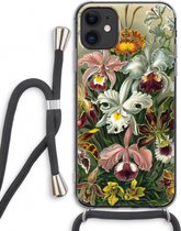 Case Company® - iPhone 11 hoesje met Koord - Haeckel Orchidae - Telefoonhoesje met Zwart Koord - Extra Bescherming aan alle Kanten en Over de Schermrand