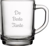 Gegraveerde theeglas 25,5cl De Beste Tante