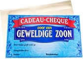 cadeaucheque Zoon 34,5 cm papier blauw/rood