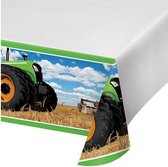 tafelkleed Tractor Time jongens 137 x 259 cm wit