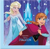 servetten Frozen 20 stuks 33 cm blauw