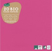 servetten Bio 3-laags 33 x 33 cm papier fuchsia 20 stuks