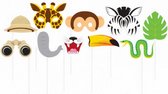 fotodecoraties Jungle dieren karton 10 stuks