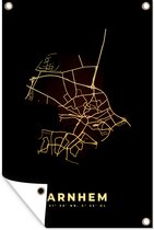 Tuindecoratie Plattegrond - Kaart - Arnhem - Stadskaart - Nederland - 40x60 cm - Tuinposter - Tuindoek - Buitenposter