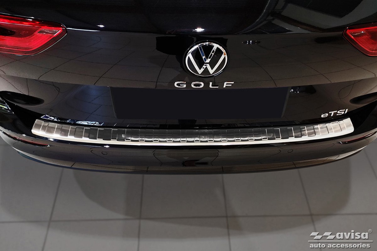 RVS Achterbumperprotector passend voor Volkswagen Golf VIII Variant 2020- 'Ribs'