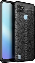 Mobigear Hoesje geschikt voor Realme C21Y Telefoonhoesje Flexibel TPU | Mobigear Luxury Backcover | C21Y Case | Back Cover - Zwart
