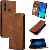 Mobigear Telefoonhoesje geschikt voor Huawei P Smart Plus (2019) Hoesje | Mobigear Retro Slim Bookcase | Pasjeshouder voor 2 Pasjes | Telefoonhoesje voor Pinpas / OV Kaart / Rijbewijs - Bruin