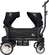 Deryan Luxe Sandy bolderkar - Duo buggy - tandem buggy - opvouwbaar - inklapbare bolderwagen - duo kinderwagen - Zwart