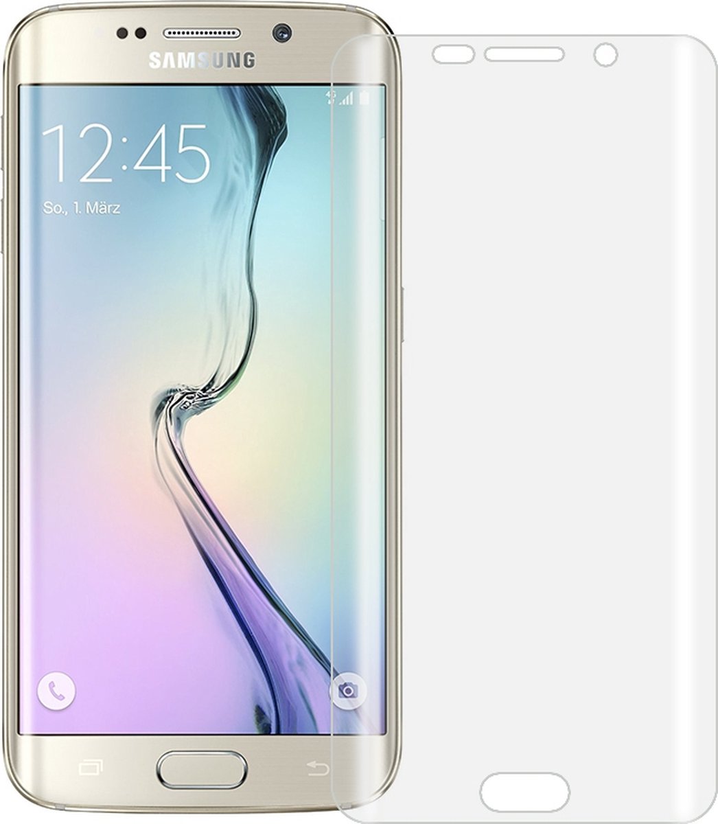 Mobigear Screenprotector geschikt voor Samsung Galaxy S6 Edge Plus | Mobigear Curved Screenprotector Folie