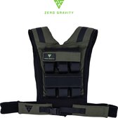 Zero Gravity - Gewichtsvest - Premium 12KG Gewichtsvest (Weight Vest) - Verstelbaar - Fitness - Weighted Vest - Krachttraining - Trainingsvest - Crossfitt vest - Hardlopen / Cardio - Zwart - Groen