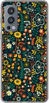 Coque OnePlus Nord 2 5G - Filles - Papillon - Plantes - Motifs - Coque de téléphone en Siliconen -