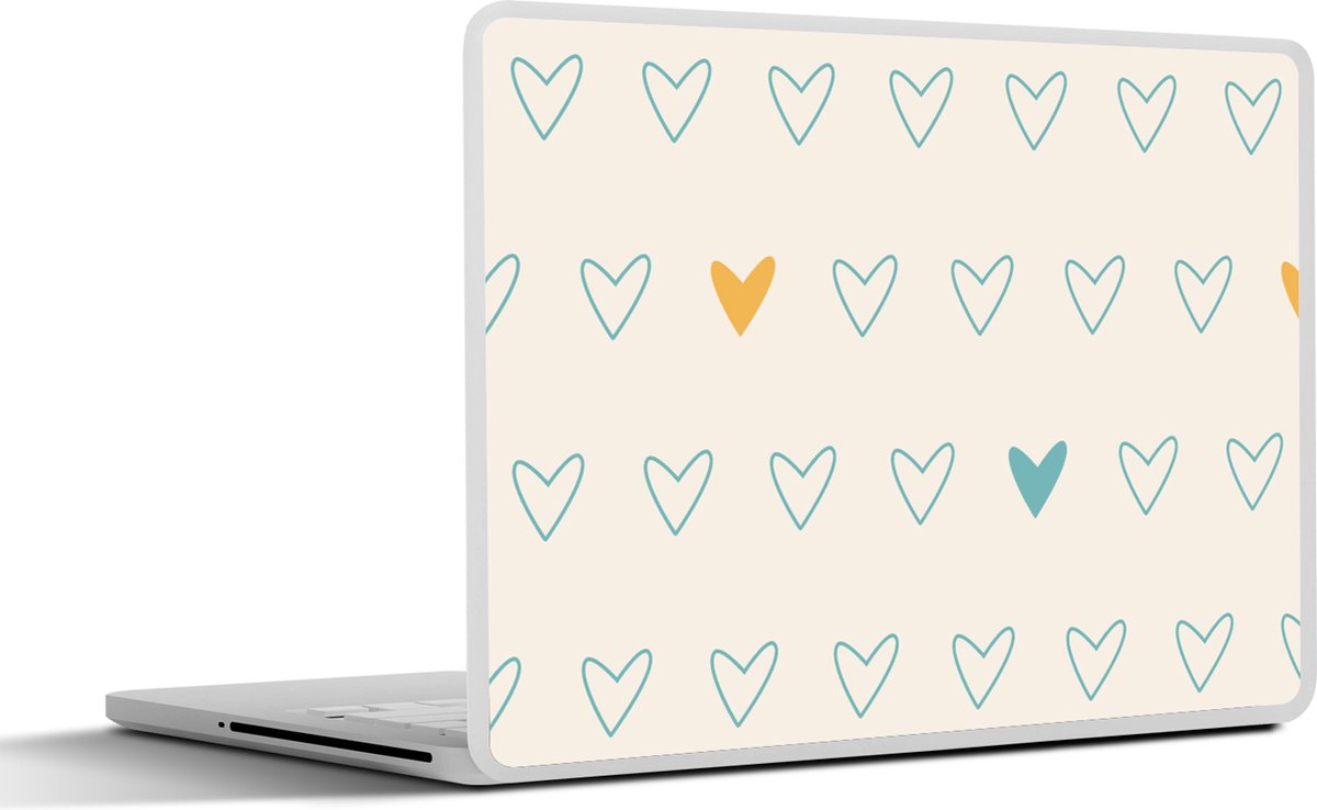 Laptop sticker - 17.3 inch - Minimalisme - Patroon - Baby - Hart - 40x30cm - Laptopstickers - Laptop skin - Cover