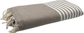 By Foutas - drap de plage - drap de hammam - XXL Arthur "Taupe" - taupe - 300 cm par 200 cm - Collections Manons