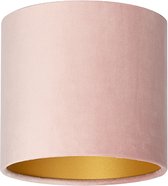 Uniqq Lampenkap velours roze Ø 18 cm - 15 cm hoog